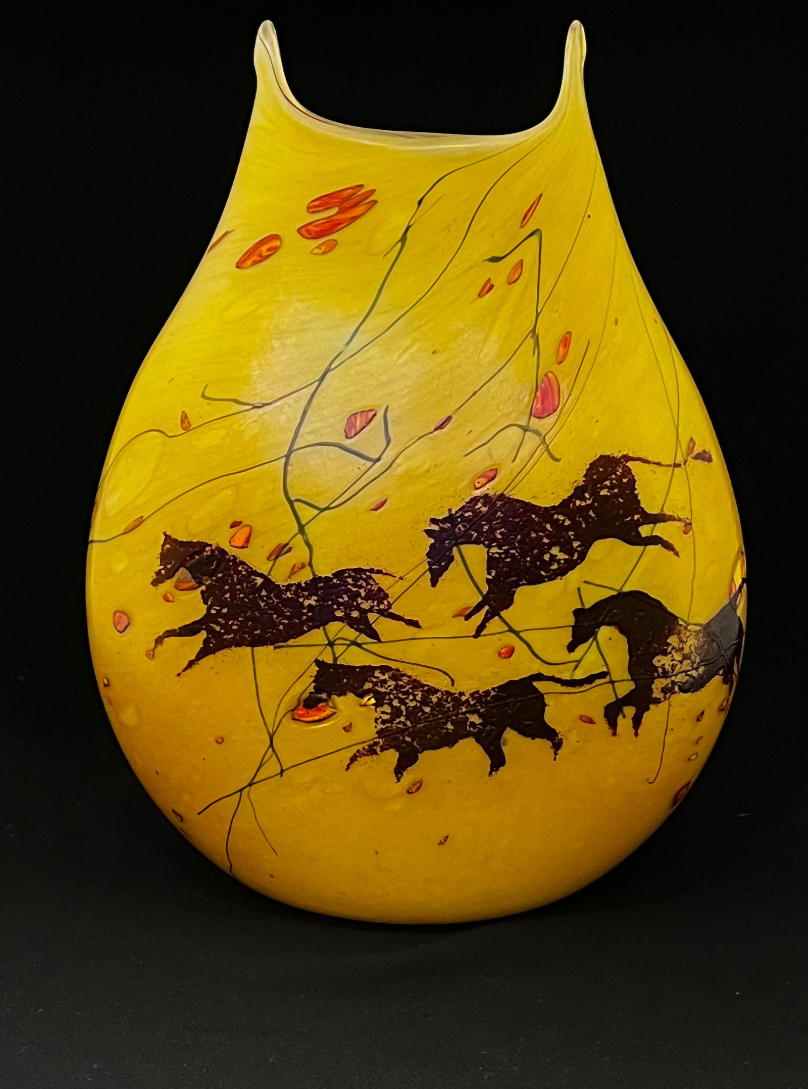 Fields and Fields Petroglyph glass vase (1 of 5)