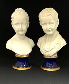 Pair of Capo-di-Monti Pucci busts