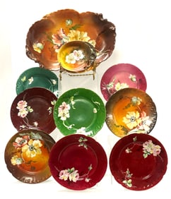 11 Pairpoint Limoges porcelain plates