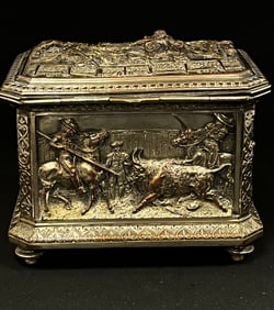 Factory signed Repousse casket