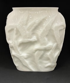 Consolidated milk glass vase
