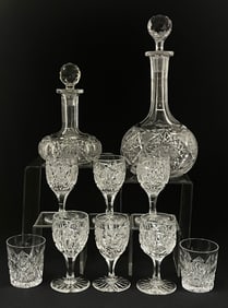 10 piece grouping of cut glass