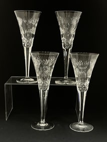 4 Waterford Millenium wine flutes