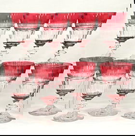 8 cranberry to clear ice tea goblets