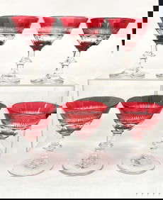 6 cranberry cut to clear cordials