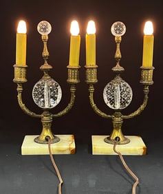 2 Pairpoint mantle lamps