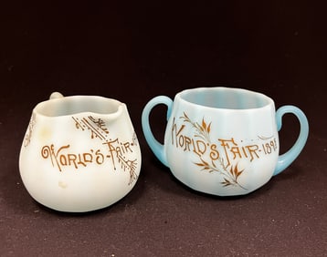 Libbey blue World Fair novelty items