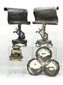 4 piece grouping of Pairpoint metal