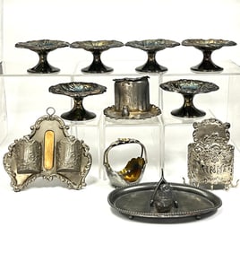 Group of 11 Pairpoint silverplate items