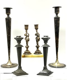 3 sets of Pairpoint candlesticks