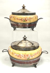 Two Pairpoint covered cassaroles