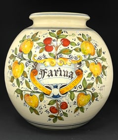 Large Artistica Italian Farina Jar