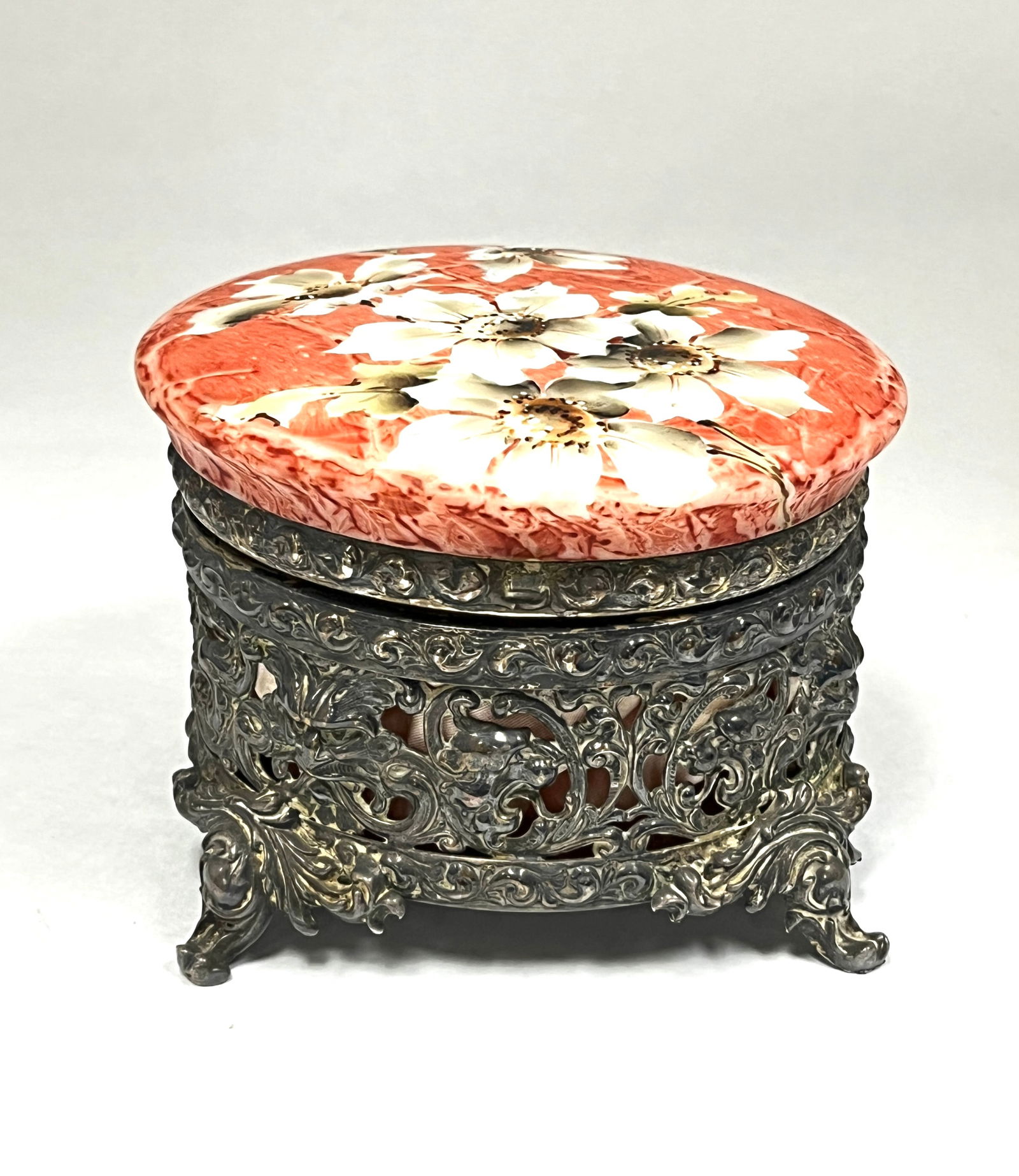 C F Monroe Kelva glass and metal box (1 of 4)