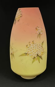 Mt. Washington Burmese glass vase