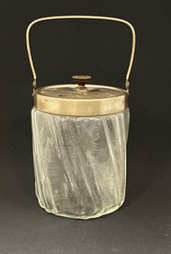 Clear glass biscuit jar