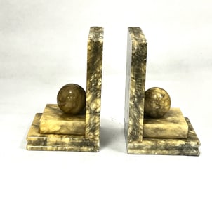 Pair of marble bookends