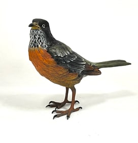 Viennese cold painted bronze bird