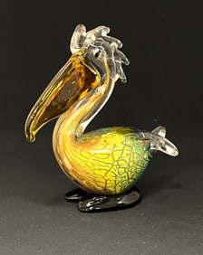 Murano pelican glass figurine