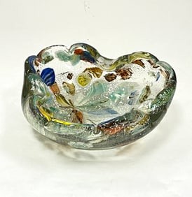 Murano aventurine glass bowl