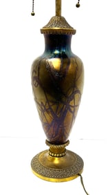 Steuben Iridescent Aurene Lamp