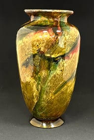 Steuben Moss Agate glass vase