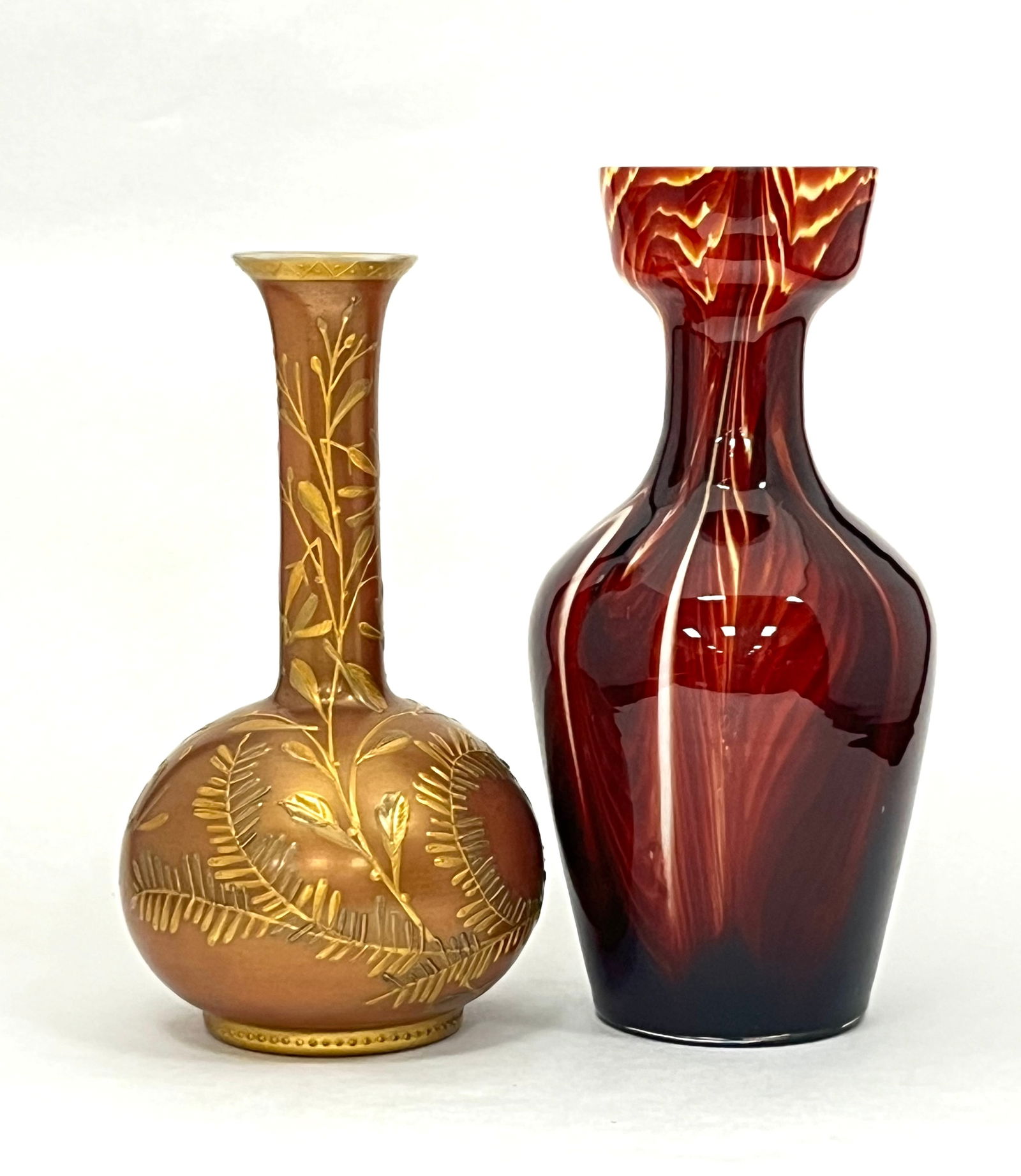 Two Bohemian glass vases (1 of 4)