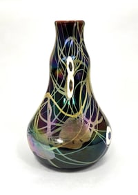 Dark blue Millefiori glass vase