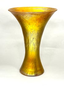Lundberg gold corset form vase