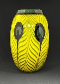 Charles Lotton Peacock Eye Vase