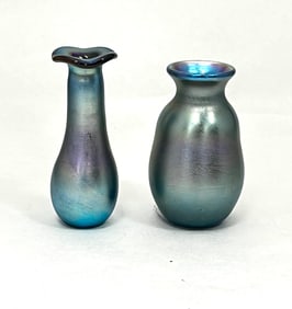 Two Charles Lotton Cabinet Vases