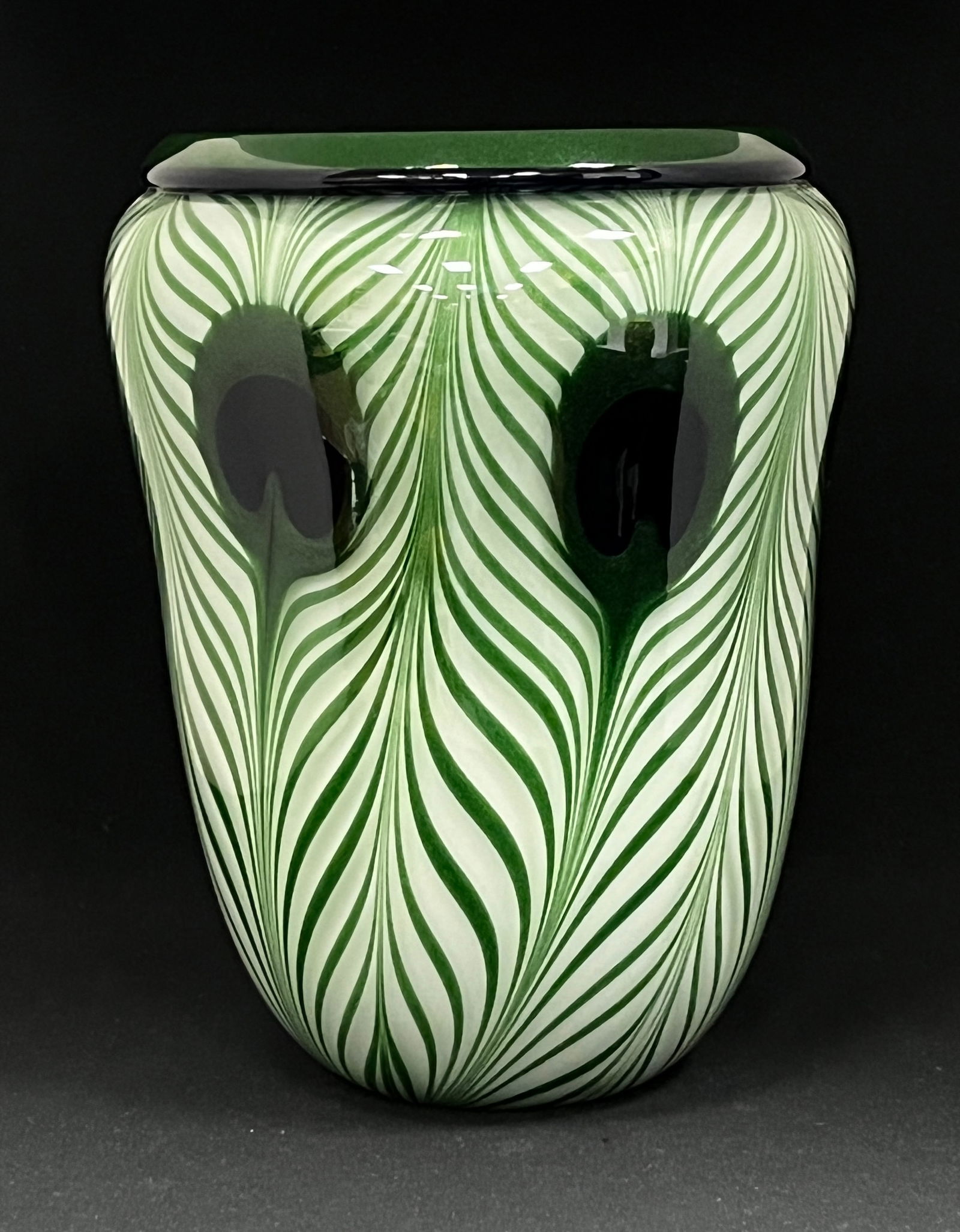 Large Charles Lotton Peacock Eye Vase (1 of 6)