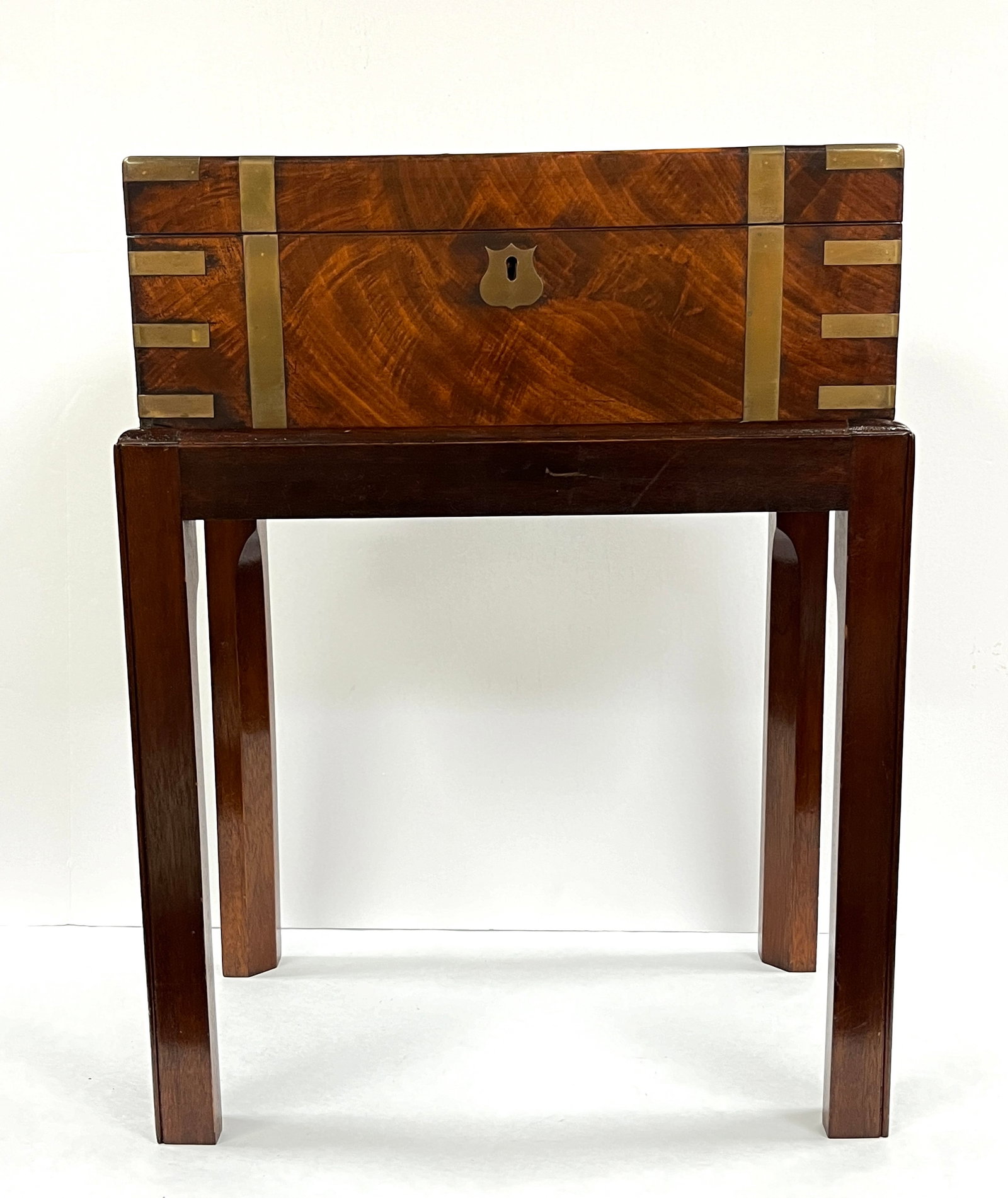 19th Century Walnut box on stand (1 of 6)