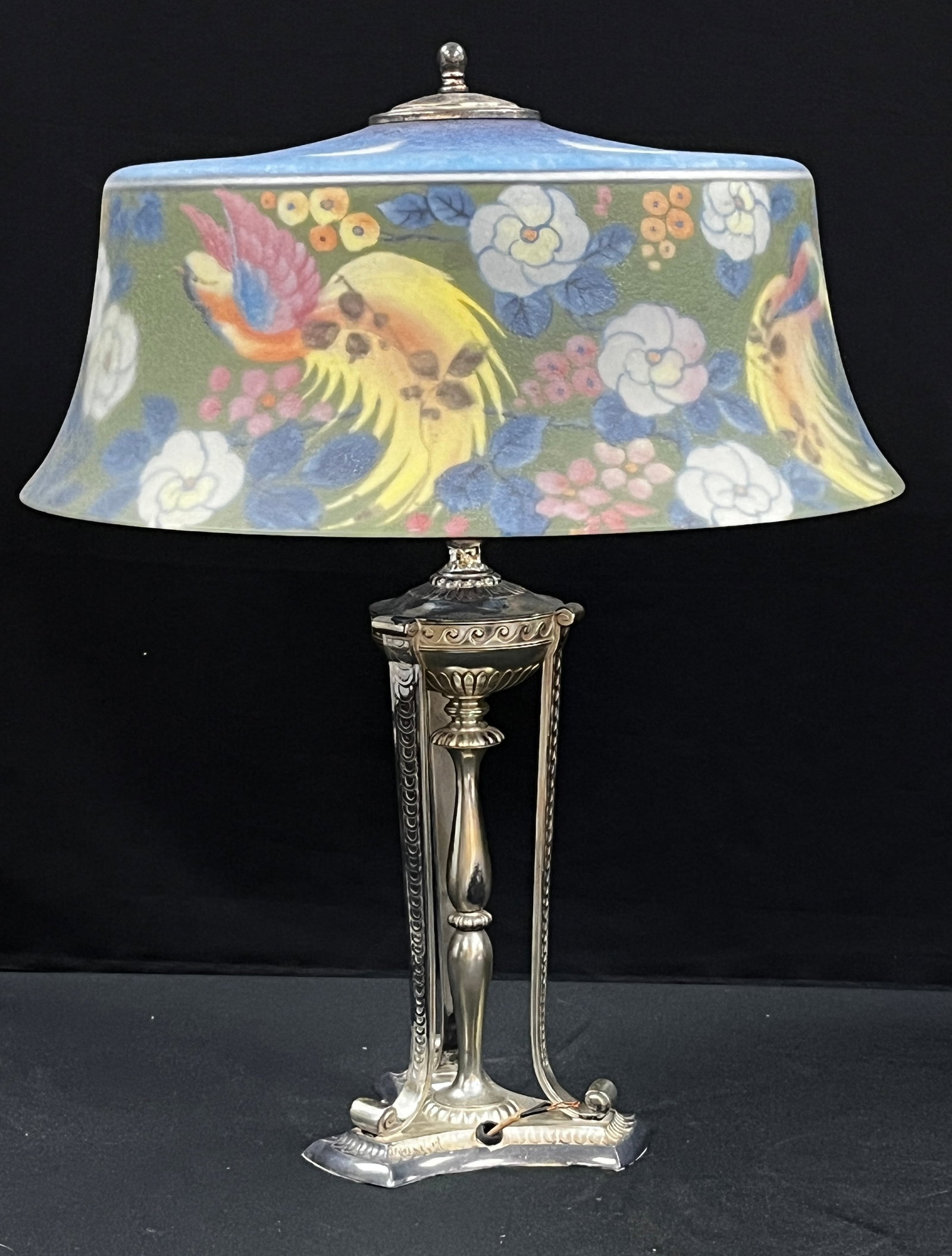 Pairpoint Exotic Bird Reverse Painted Lamp (1 of 9)