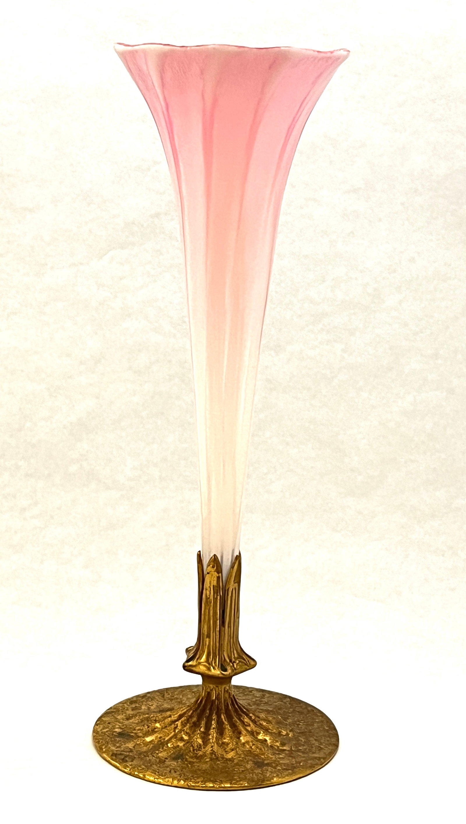 Tiffany Pastel and Bronze Trumpet Vase (1 of 6)