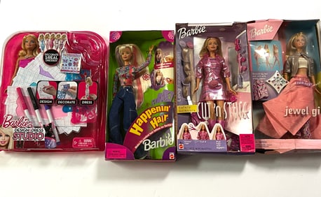 4 Barbie Dolls