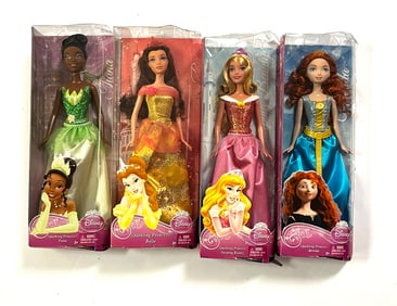 4 Disney Princess Dolls