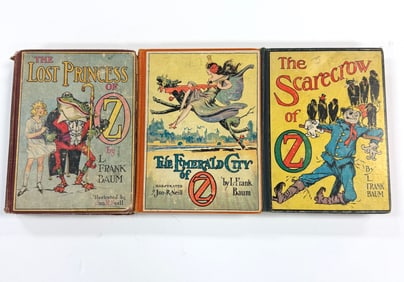 3 Frank Baum Books c. 19th C