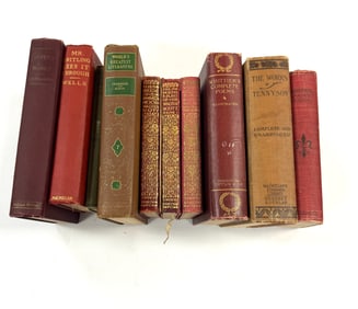 10 Leather Bound Books