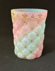 Rainbow quilted tumbler