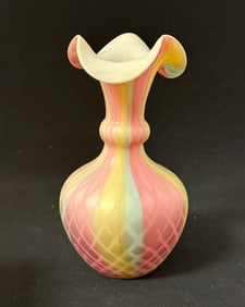 Rainbow MOP glass vase