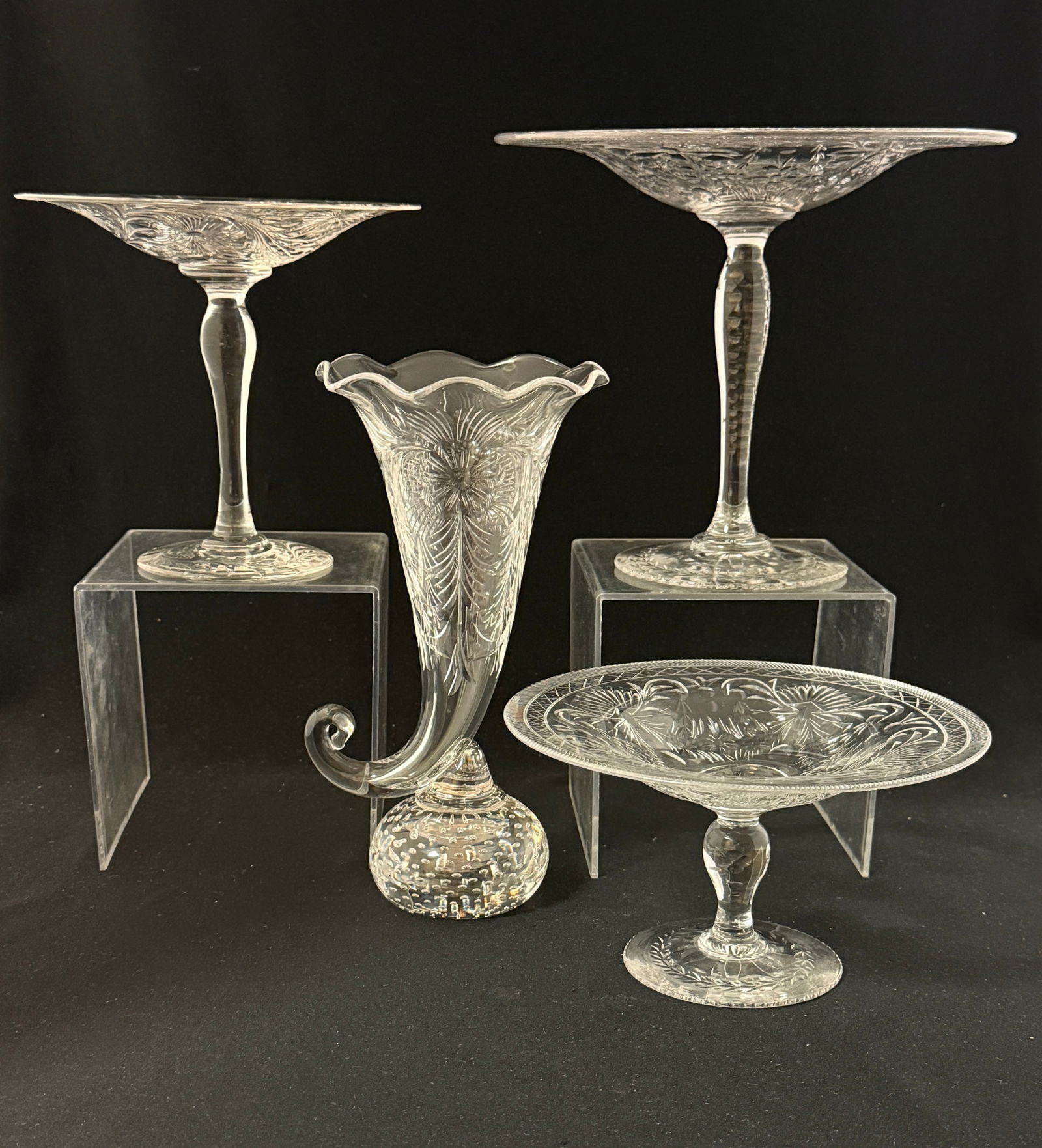 Four Pairpoint etched items (1 of 6)