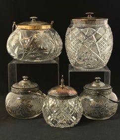 5 ABCG Covered Jars