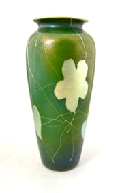 Steuben Green Aurene Vase