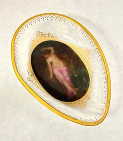 Moser Enameled Pear Shaped Dish