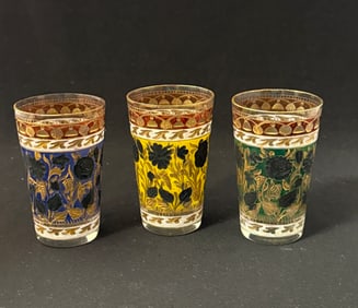 3 Small Moser Tumblers