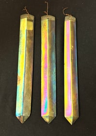 Three Tiffany Favrile prisms