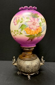 Pairpoint Base with Floral Shade