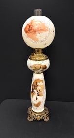 Pairpoint brown delft Parlor lamp
