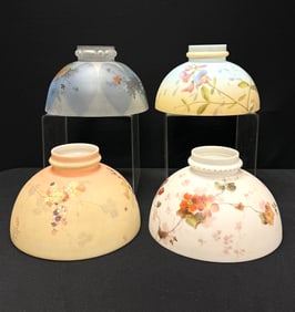 Four Mt. Washington glass shades