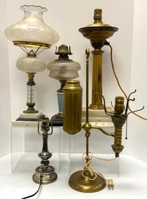5 Vintage Lamp Bases